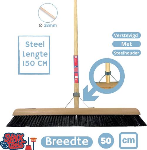 Synx Tools zaalveger paardenhaar 50cm met steel