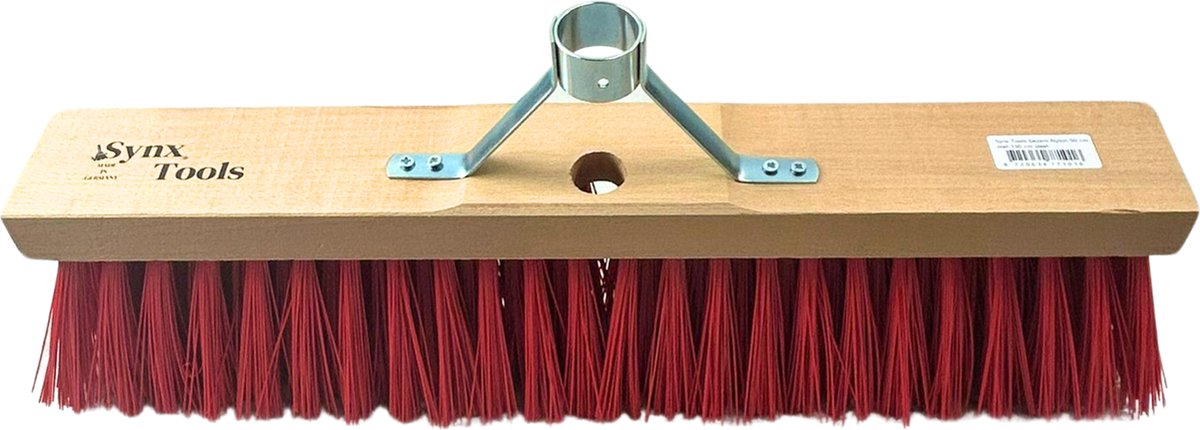 Synx Tools nylon 40cm - met steelhouder zonder steel - Buiten Bezem - Bezems - Straatbezem Kunststof haren - Schrobborstels - schoonmaakartikelen - Zonder Steel