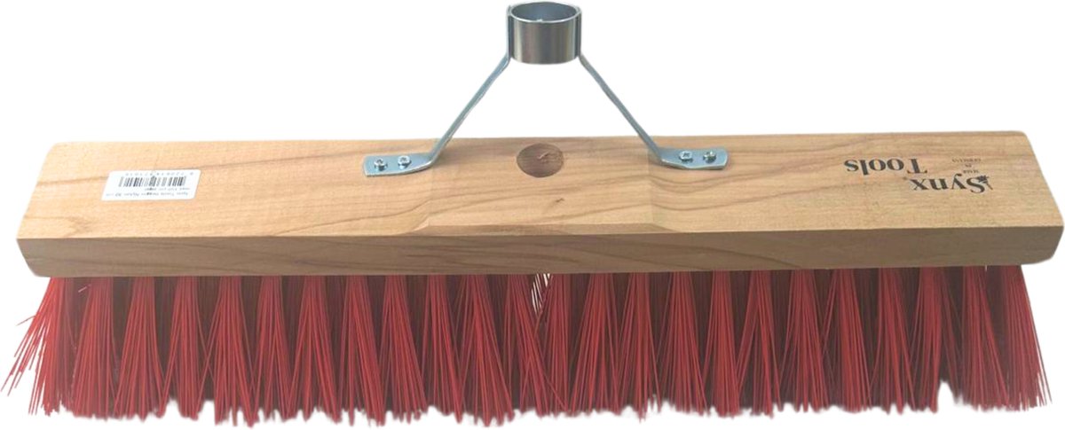 Synx Tools nylon 50cm - met steelhouder zonder steel - Buiten Bezem - Bezems - Straatbezem Kunststof haren - Schrobborstels - schoonmaakartikelen - Zonder Steel