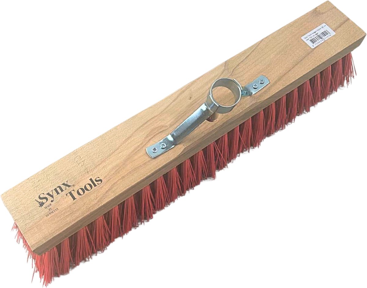 Synx Tools nylon 50cm - met steelhouder zonder steel - Buiten Bezem - Bezems - Straatbezem Kunststof haren - Schrobborstels - schoonmaakartikelen - Zonder Steel