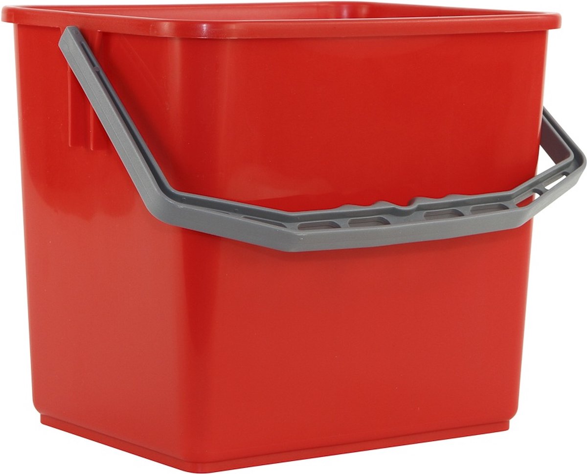 Synx Tools Seau 6 litres rouge pour chariot de travail / chariot à vadrouille - Produits de nettoyage