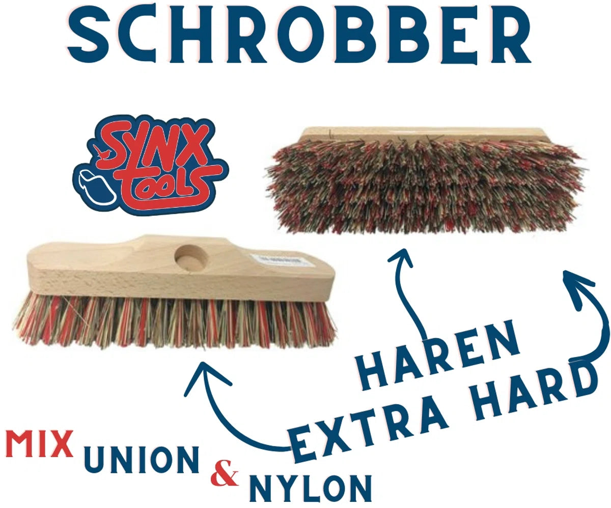 Synx Tools Schrobbezem Union mix Nylon Luiwagen extra hard 22cm zonder steel