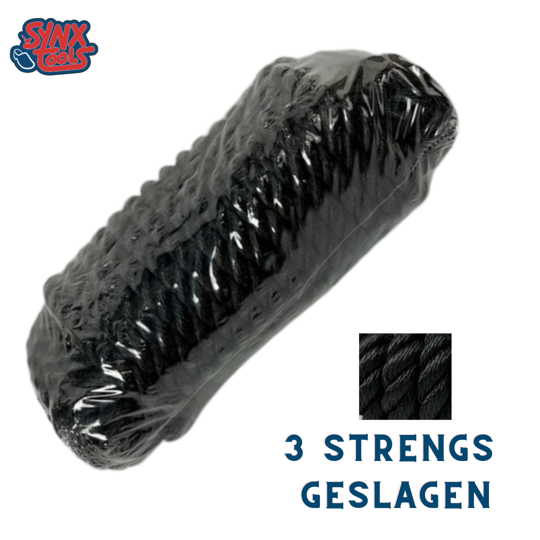 Synx Tools 3 strengs geslagen landtouw 15m