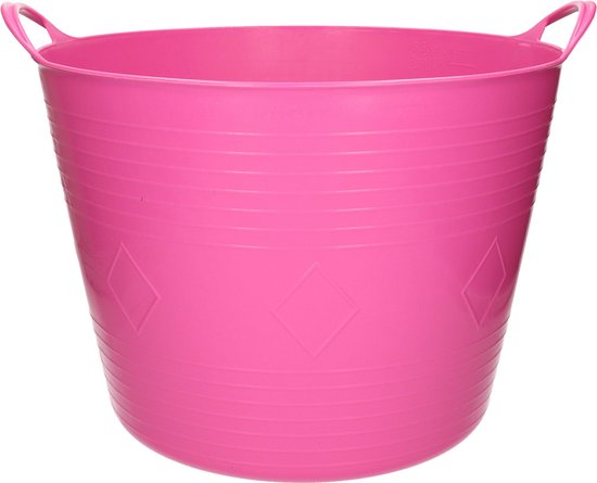 Flexibele roze kuip emmer 43 liter