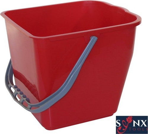 Synx Tools Seau Rouge pour chariot à vadrouille et chariot de travail - 15 litres