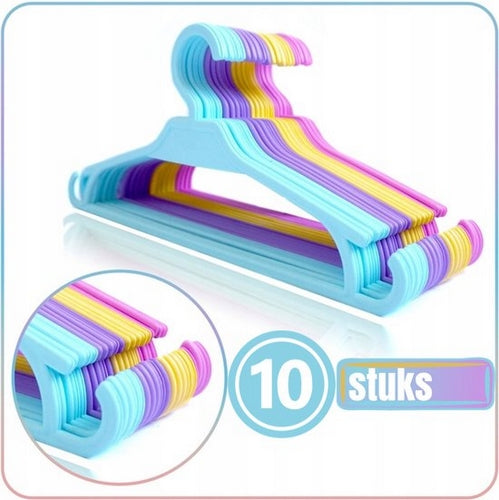 Synx Tools kledinghangers kinder - Baby Kledinghangers - Kleerhangers - 10 stuks - Hanger - Mix kleuren