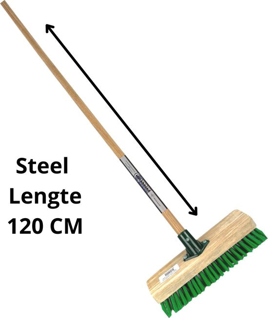 Synx Tools mosbezem 28cm - schrobbezem - schrobber - Bezemsteel 120cm