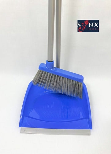 Synx Tools stoffer en blik met lange steel, blauwe kleur