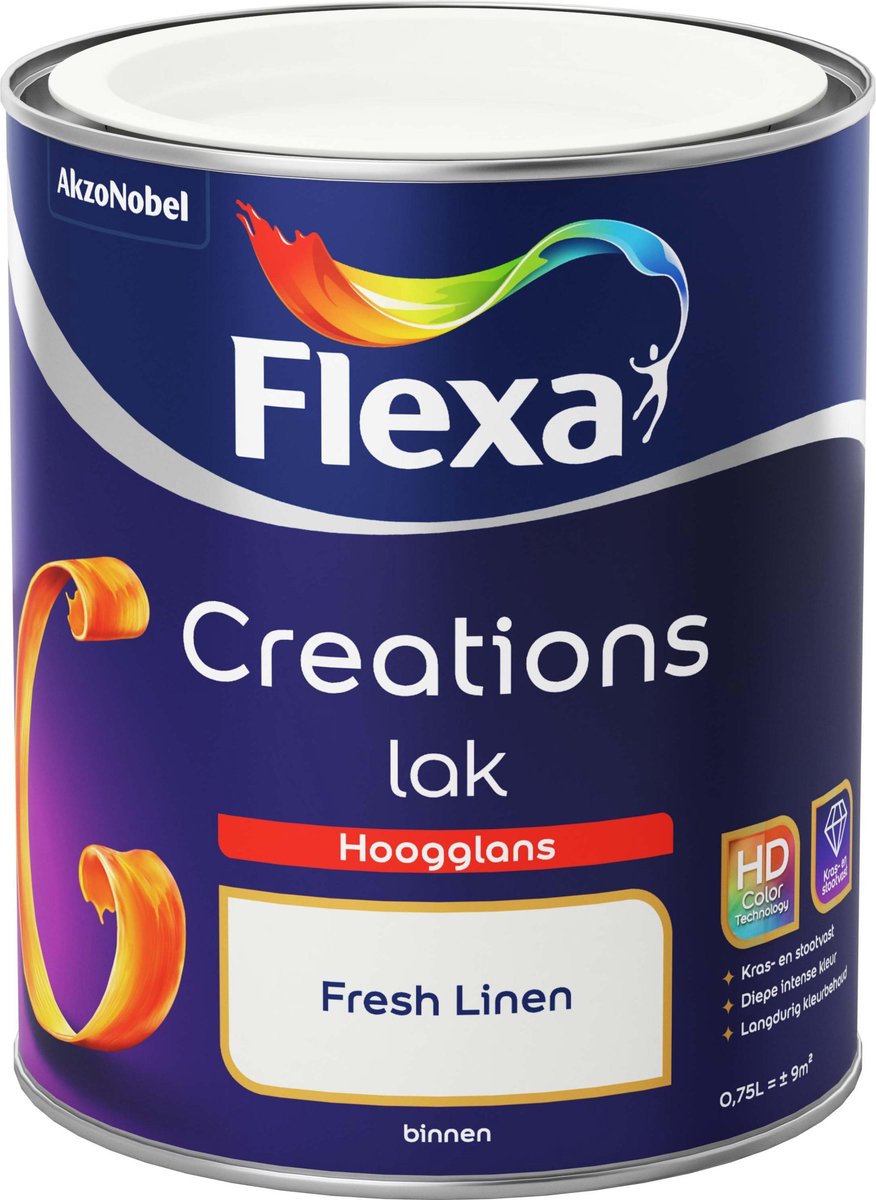 Flexa - Creations - Lak Hoogglans - Fresh Linen - 750 ml