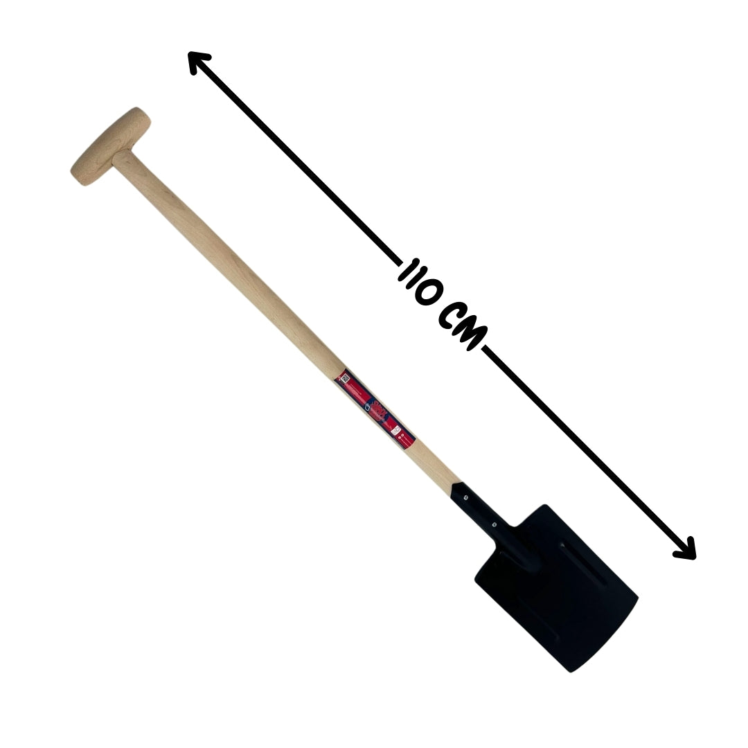 Synx Tools Spade Met Steel 110cm Versterkt - T greep - Gelaste Metalen - bats/Schop Met Steel 110cm