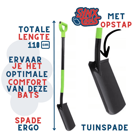 Synx Tools Spades ERGO Met Opstapje Spade - Met Steel 110cm