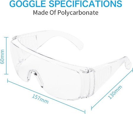 Outlook 2st. Lichtgewicht Veiligheidsbril Transparant - Polycarbonaat - CE gekeurd - Vuurwerkbril - Beschermbril - Oogbeschermer - Overzetbril