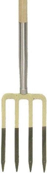 Synx Tools - Amerikaans Spitvork 4-tands - Hooivorken - Bodembewerkers - Harken - Paardenstal vork - Spitsvork - Incl. Steel 85cm