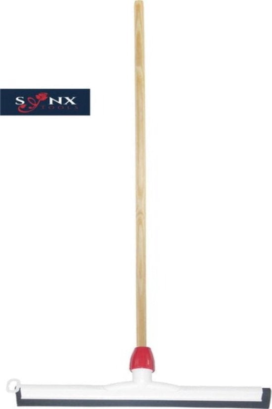 Synx Tools Vloertrekker met steel 35cm kunststof - Trekkers/moppen - Dweilen/ Natuurrubber - vloerwisser Met Steel 150cm