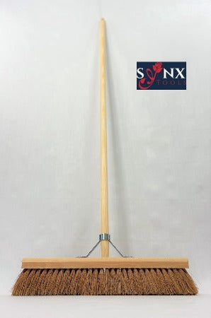 Synx Tools Zaalveger - Cocos 50 cm - Zachte Bezem - Veger - Bezemsteel - Tuin - Binnen Bezem - Cocos haren - Zachte bezems met steel 160cm