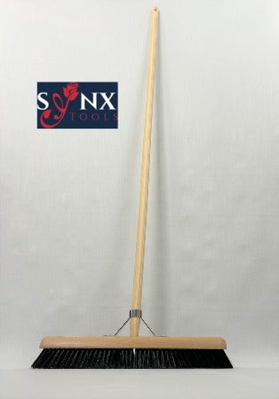 Synx Tools Zaalveger 50cm - Paardenhaar / Kamerveger - Zachte bezem 50 cm - Bezems Binnen - Bezem zacht met Steel 150 cm